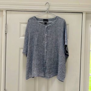 NWOT 100% Linen Tahari Oversize Top Sizes S-L.